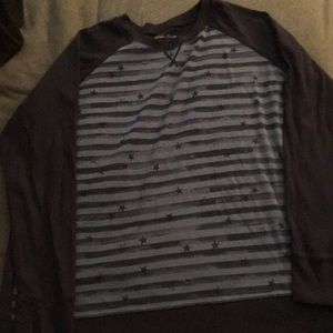 Navy Blue Crew Neck Stars Sweater Size: 2XL